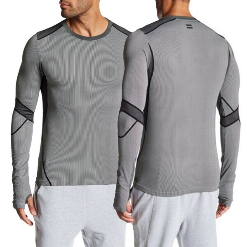 Blanc Noir Men's Seamless Energy Long Sleeve Compression Tee